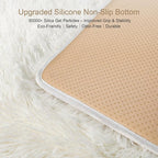 KICHOWUA Thick Area Rug 4x6 Cream White Fluffy Shag - Image 4