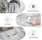 Soalmost 6x6 Grey Round Rug 6ft Living Room Circle Rug Gray Vintage Round Area - Image 5