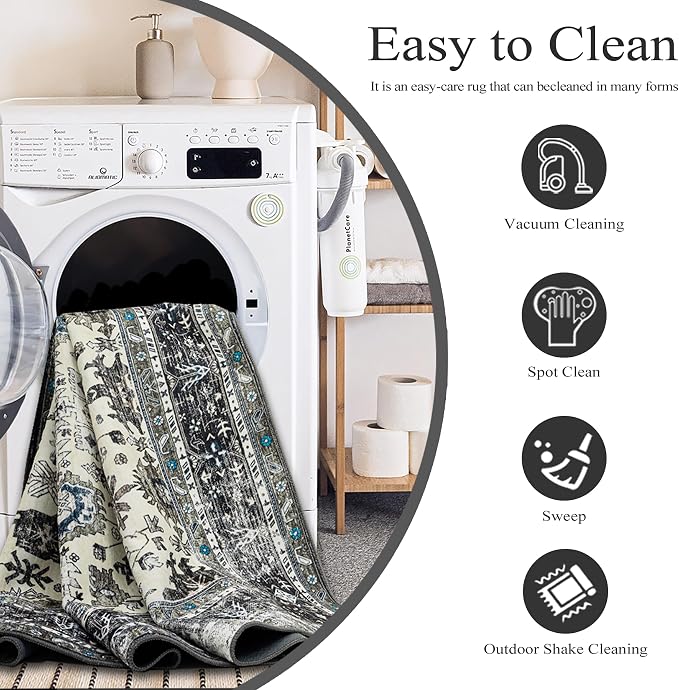 Ruaruarug Washable Area Rug 8x10 - Image 5