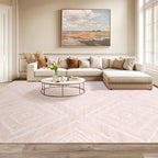 BESTSWEETIE Area Rug 9x12 Rug Machine Washable Non-Slip Low Pile Print Pattern by BESTSWEETIE
