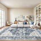 AMADA HOMEFURNISHING 9x12 Washable Area Rug, Low-Profile Large Area Rug by AMADAHOMEFURNISHING