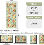 DUKINO 2x5 Washable Runner Rugs, Non Slip Floral Print Entryway Rug - Image 2