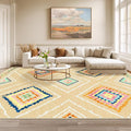 Area Rug 8x10 Rug Machine Washable Non-Slip Low Pile Print Pattern Western Rug by BESTSWEETIE