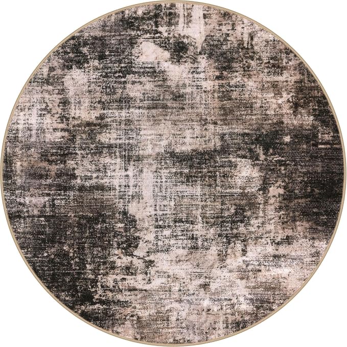 IOHOUZE Round Area Rug 3 Ft Circle Entryway Rugs Round Washable Door Mat Indoor - Image 9