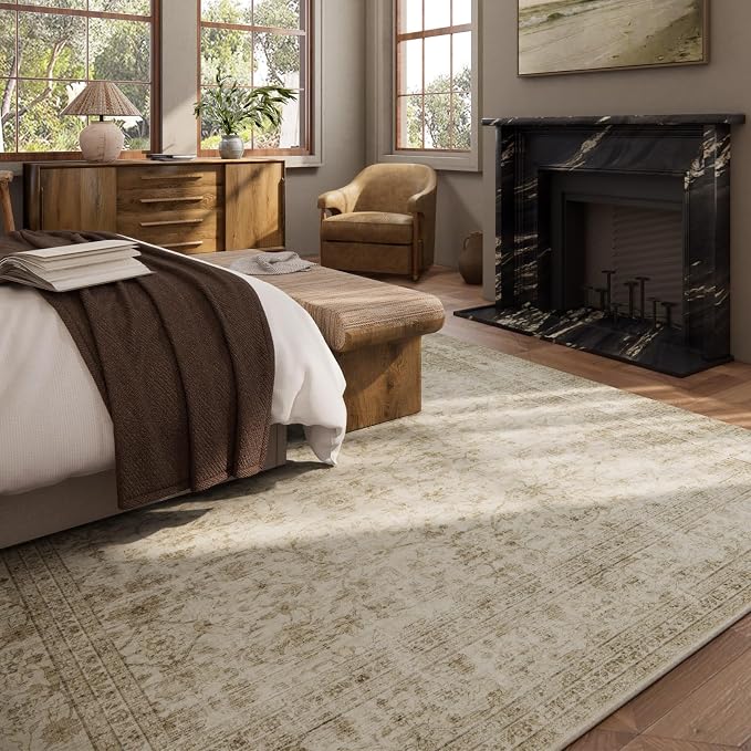 10x12 Area Rug Washable Rugs: Large Living Room Rug Stain Resistant Non Slip - Image 4