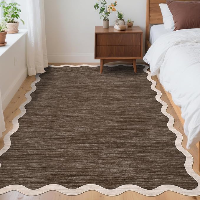 GarveeHome Scalloped Area Rug 4x6 Washable Rug Modern Traditional Floor Cover - Image 9