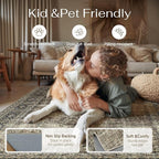 PureCozy 2x3 Washable Entryway Rug Brown Vintage Non Slip Door Mat Soft Low - Image 4