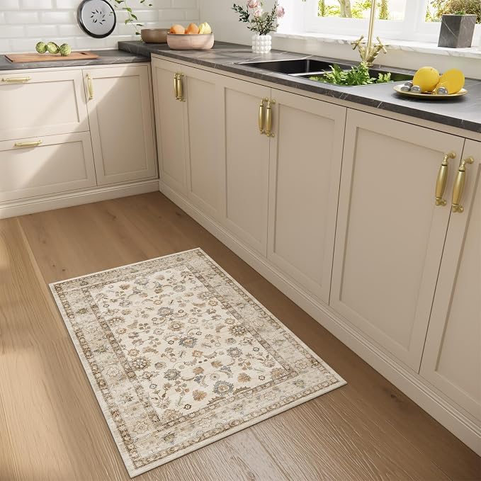 Machine Washable Small Rugs for Kitchen: Door Mat Indoor Entrance 2x3 Entryway - Image 4