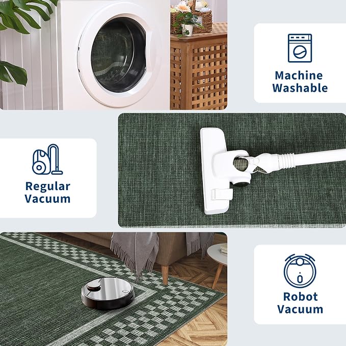 Rug Runners for Hallways 2x8 Washable Kitchen Runner Rug Non Slip Low Pile - Image 6