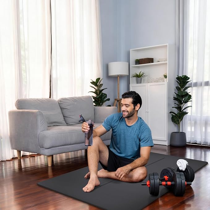 Gogokiwi Large Yoga Mat – 1/4" & 1/2" Thick Exercise Mats - Image 2