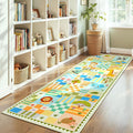 Green Runner Rug for Kids Bedroom, Kids Hallway Washable Rug, Soft Non-Slip by Snoffic