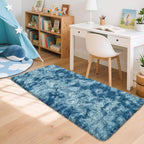 2x5 Feet Soft Fluffy Blue Runner Rug - Image 4