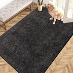 PURRUGS Easy Care Area Rug 4ft x 6ft, Non-Slip Machine Washable Entryway Rug by PURRUGS
