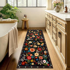 RELEANY Floral 2x10 Area Rugs Washable Print Boho Cute Carpet Non Slip Flower - Image 9