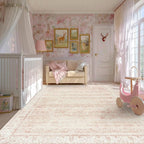 BILEEHOME Pink Washable 9x12 Area Rugs - Image 2