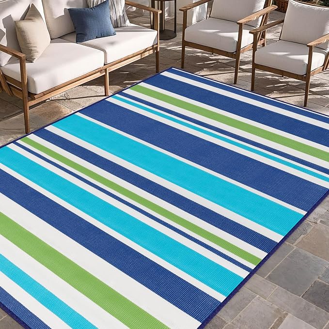 Outdoor Patio Plastic Rug Waterproof by Kalafun