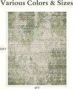8x10 Area Rugs for Living Room Non Slip Machine Washable Rug Distressed - Image 2