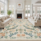 10x14 Area Rugs Washable Rug: Large Boho Living Room Rug Soft Non-Slip Low Pile by Yidanamy