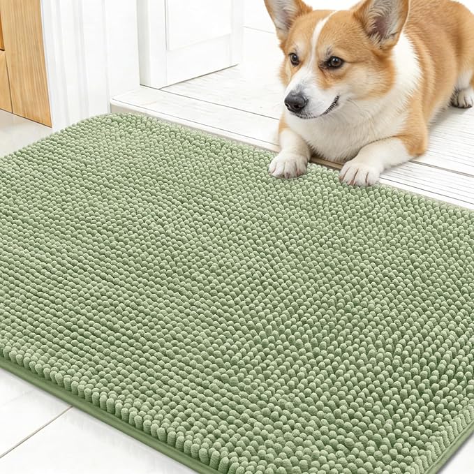 OLANLY Dog Door Mat for Muddy Paws 24x16, Absorbs Moisture and Dirt, Absorbent by OLANLY
