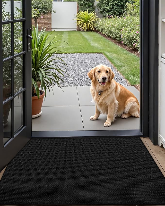 Color&Geometry Ultra Thin Indoor Door Mat 24"x36", Non Slip Rubber Backed Dirt - Image 8