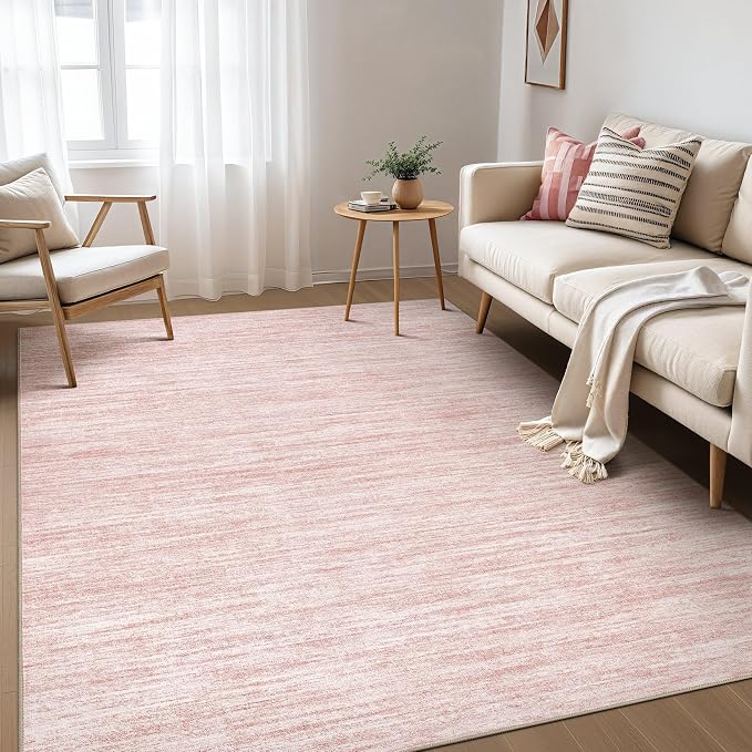 Nakagishi 6X9 Area Rugs Living Room: Washable Large Vintage Rug Neutral by NakagishiAreaRug