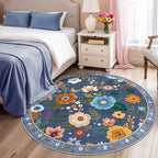 RELEANY Floral 8ft Area Rugs Washable Print Boho Cute Carpet Non Slip Flower - Image 8