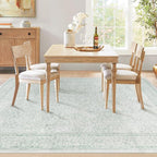 5x7 Area Rugs for Living Room: Washable Vintage Floral Rug Low Pile Non-Slip - Image 3