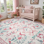 DCX Washable 8x10 Bow Rug, Cute Soft Low Pile Indoor Décor Carpet, Kid & Pet - Image 3