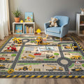 Construction Site Play Rug for Kids by Nayoroom