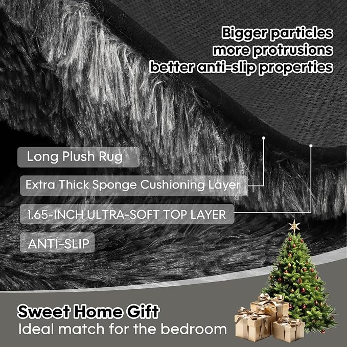 6x9 Rugs for Living Room, Rugs for Bedroom, Plush Fluffy Carpet, Non-Slip - Image 6