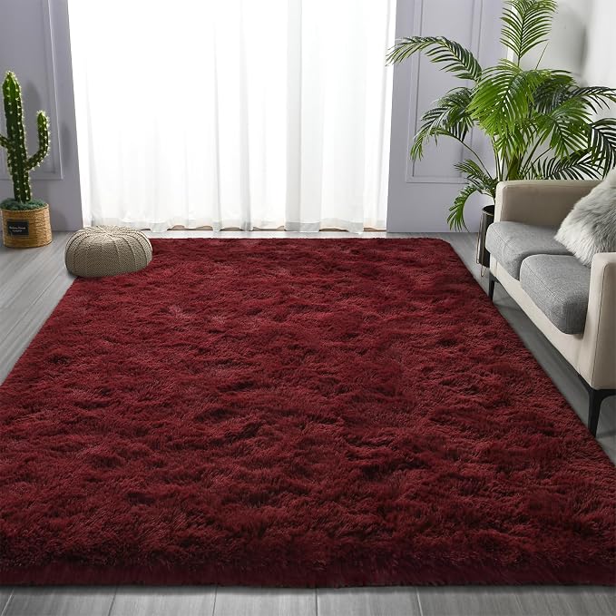 Deerhoo Large Shag Area Rugs 8 x 10, Plush Fuzzy Rugs - Image 2