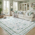 DCX Green 5x7 Rug, Kid & Pet Friendly by DCXWashableRug