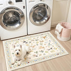 Soalmost 2x3 Dog Rugs for Entryway, Machine Washable Door Mat Animal Floral - Image 4