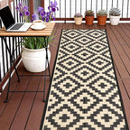 SAND MINE Reversible Mats, Plastic Straw Rug, Modern Area Rug, Large Floor Mat by SANDMIND