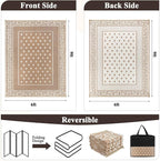 Pauwer Waterproof Outdoor Rug 6x9, Reversible Plastic Straw Patio Camping Rug - Image 2