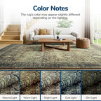 Lessymo Washable Area Rug for Living Room, 8x10 Dark Brow Large Rugs - Image 8