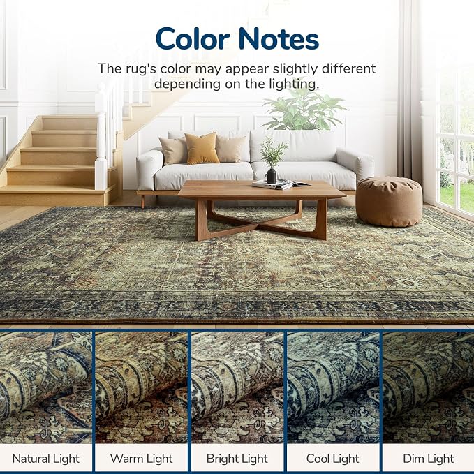 Lessymo 5x7 Washable Area Rug - Image 8