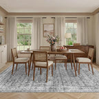 Latte&Fog Grey Area Rugs 8x10 for Bedroom, Washeble Vintage Rugs for Living Room - Image 5