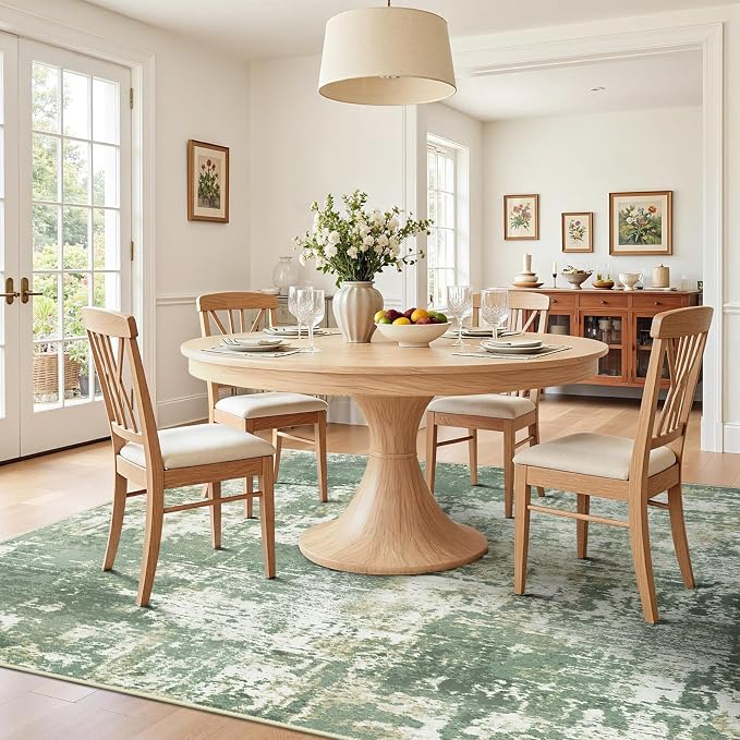 RELEANY Washable Area Rugs 6'x9' Non-Slip Modern Abstract Soft - Image 4