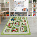 LIVEBOX Green Kids Playroom Rug, Non-Slip Soft Car Rugs Play Mat - Image 8