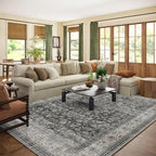 Machine Washable Rugs for Living room: 8x10 bedroom Rug Vintage Boho Area Rug by palohom