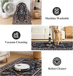 HEBE Washable Hallway Runner Rug 2'x 8' Non Slip Kitchen Rugs Runner, Low Pile - Image 5