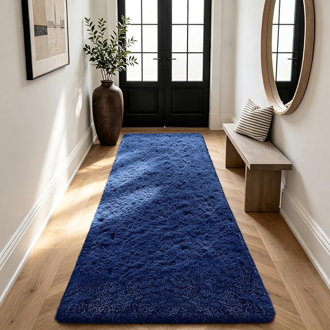 Shag Runner Rug for Bedroom Living Room 2x6 Upgrade Non-Slip Fluffy Soft - Image 6