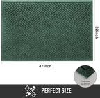 HIYARD Sturdy Front Door Mat, Absorbent Muddy Dirt Resist Welcome Door Mats - Image 2
