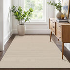 IOHOUZE Washable Area Rug 4x6 Non Slip Rubber Backed Woven Rugs - Image 8