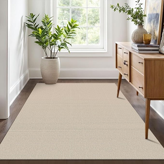 IOHOUZE Washable Area Rug 4x6 Non Slip Rubber Backed Woven Rugs - Image 8