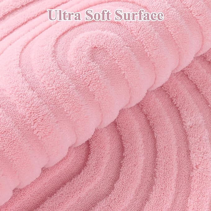 Pauwer Pink Area Rug for Girls Bedroom 4ft Soft Fluffy Non Slip Machine - Image 3