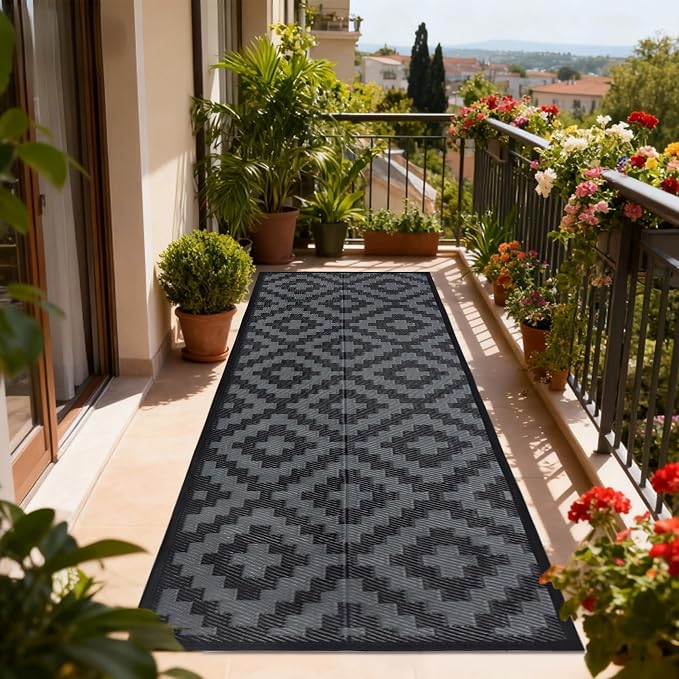 SAND MINE Waterproof Outdoor Rug, Plastic Reversible Rug, Modern Area Rug - Image 7
