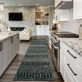 Lahome Moroccan Black Rug 2x8 Washable Non-Skid Kitchen Floor Runner, by Lahome