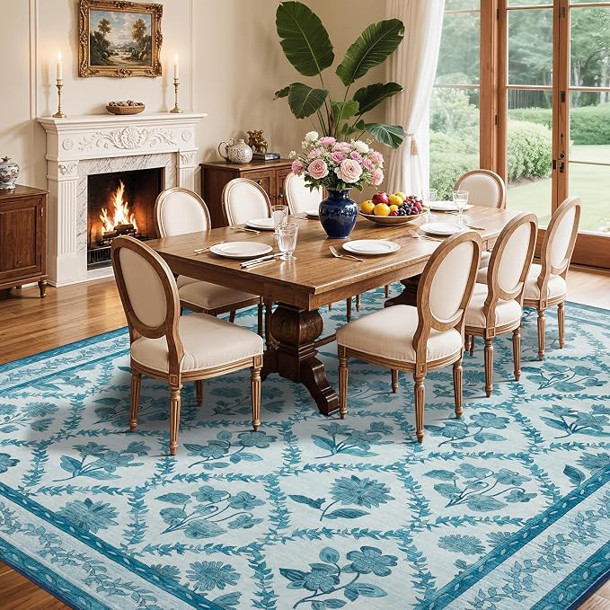 LIANLAM Checkered Rug 10x14 Area Rugs - Image 3